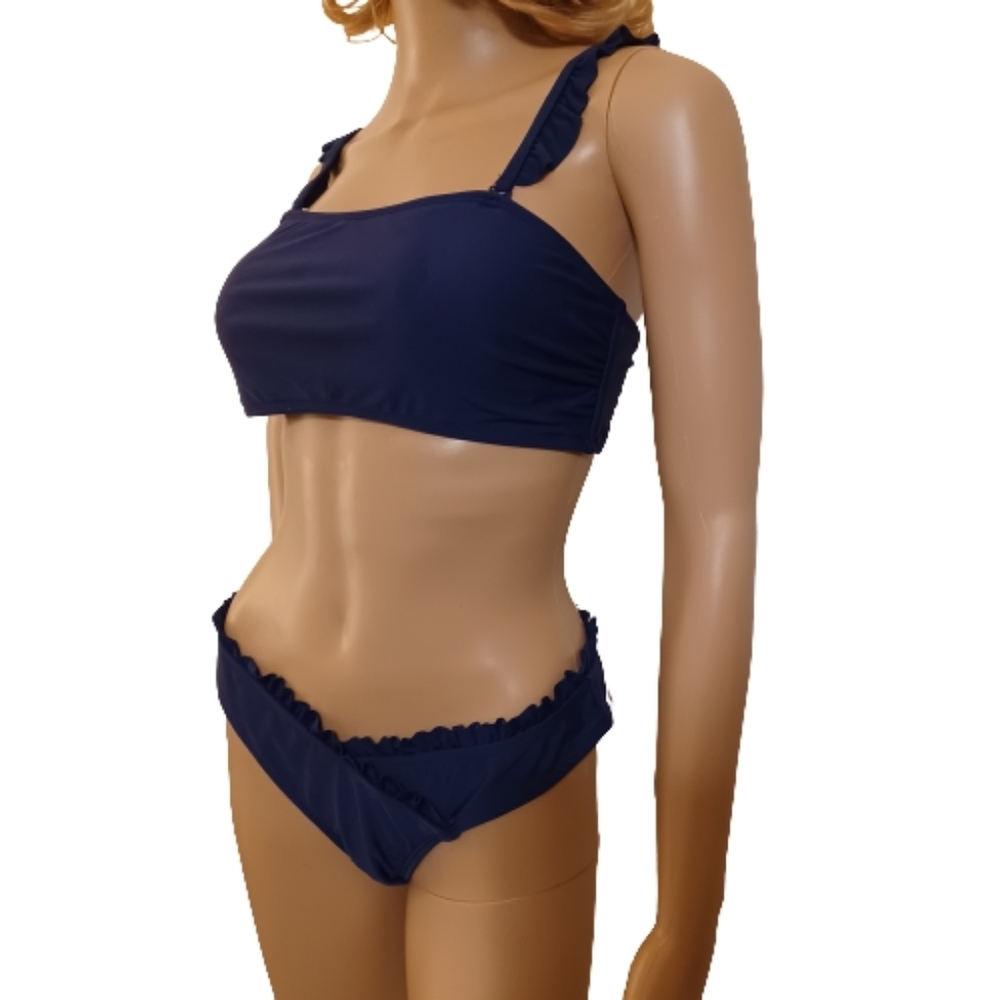 SHEKINI Summer Beach Navy Blue Bikini Swimwear Swimsuit Two Piece Bathingsuit